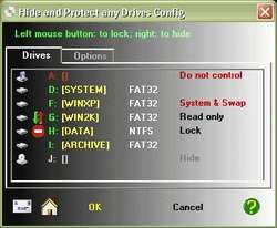 Hide & Protect Drives apapun Screenshot