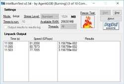 IntelBurnTest Screenshot