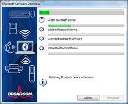 WIDCOMM Bluetooth Software Screenshot
