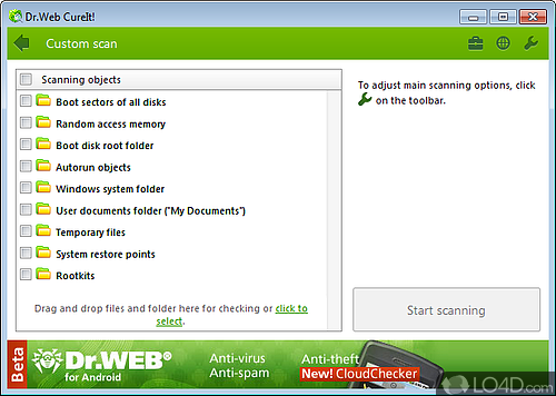 Dr. Web CureIt! - Screenshots Dr. Web CureIt! - Screenshots