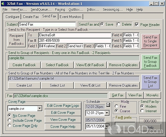 FaxAmatic. fax software,fax programs,fax,faxmail,network,modem,windows