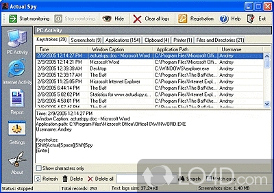 Download Actual Spy Keylogger Full