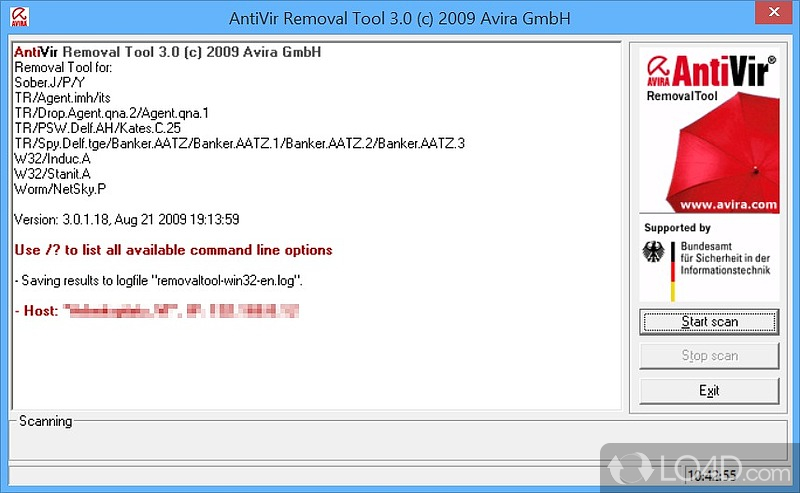 Screenshots of Avira AntiVir Removal Tool (1)