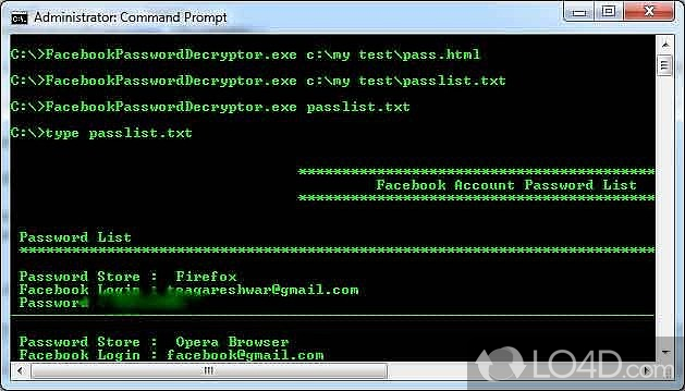 facebook password decryptor