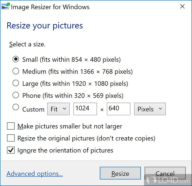 Windows Vista Resizer
