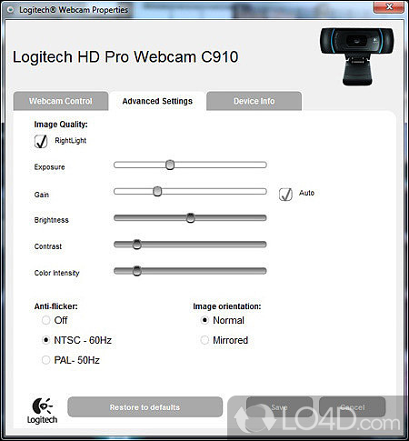 logitech webcam software update