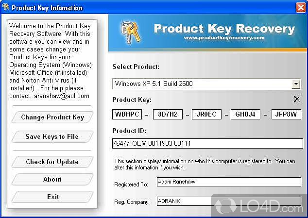 Программа Ключ Windows Xp