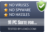 91 PC Suite for Android is free of viruses and malware.