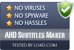 AHD Subtitles Maker is free of viruses and malware.