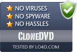 CloneDVD is free of viruses and malware.