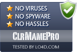 ClrMamePro is free of viruses and malware.