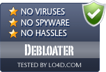 Debloater is free of viruses and malware.
