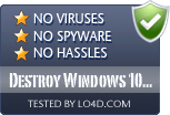Destroy Windows 10 Spying is free of viruses and malware.