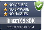 DirectX 9 SDK is free of viruses and malware.