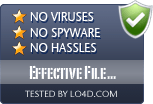 Effective File Search is free of viruses and malware.