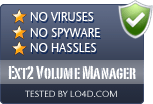 Ext2 Volume Manager is free of viruses and malware.