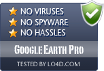 Google Earth Pro is free of viruses and malware.