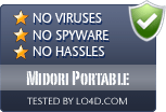 Midori Portable is free of viruses and malware.
