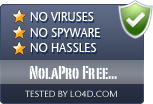 NolaPro Free Accounting is free of viruses and malware.