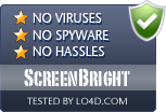 ScreenBright is free of viruses and malware.