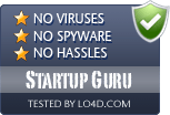 Startup Guru is free of viruses and malware.