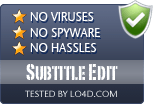 Subtitle Edit is free of viruses and malware.