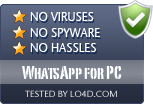 WhatsApp for PC is free of viruses and malware.