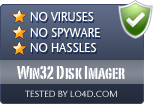 Win32 Disk Imager is free of viruses and malware.
