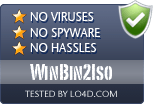 WinBin2Iso is free of viruses and malware.