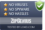 ZipGenius is free of viruses and malware.
