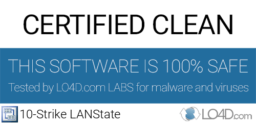 10-Strike LANState is free of viruses and malware.