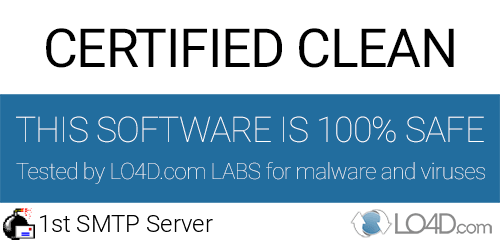 1st SMTP Server is free of viruses and malware.