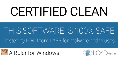 A Ruler for Windows is free of viruses and malware.