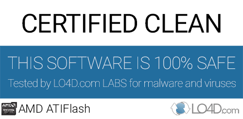 AMD ATIFlash is free of viruses and malware.