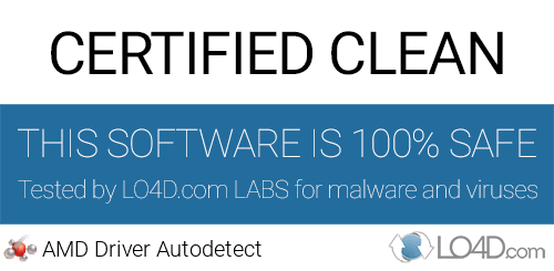 AMD Driver Autodetect is free of viruses and malware.