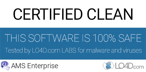 AMS Enterprise is free of viruses and malware.