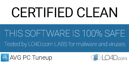 AVG PC Tuneup is free of viruses and malware.