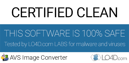 AVS Image Converter is free of viruses and malware.