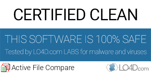 Active File Compare is free of viruses and malware.