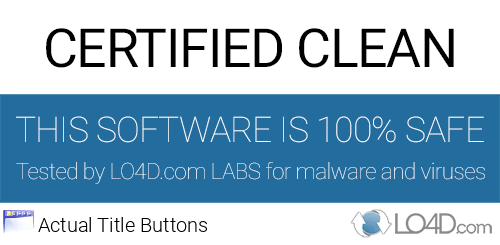 Actual Title Buttons is free of viruses and malware.