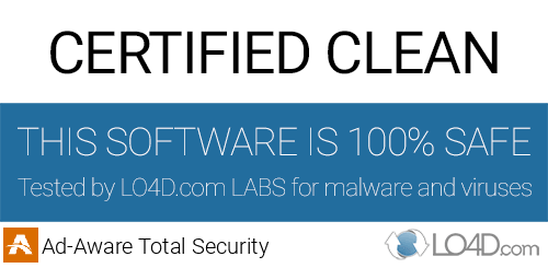 Ad-Aware Total Security is free of viruses and malware.