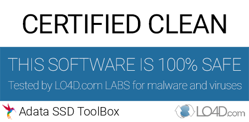 Adata SSD ToolBox is free of viruses and malware.
