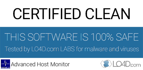 Advanced Host Monitor is free of viruses and malware.