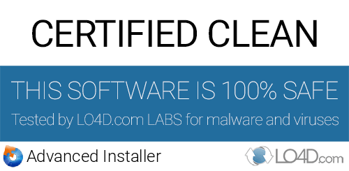 Advanced Installer is free of viruses and malware.