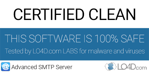 Advanced SMTP Server is free of viruses and malware.