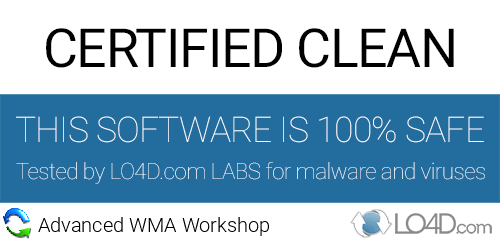 Advanced WMA Workshop is free of viruses and malware.