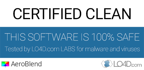 AeroBlend is free of viruses and malware.