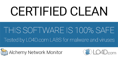 Alchemy Network Monitor is free of viruses and malware.