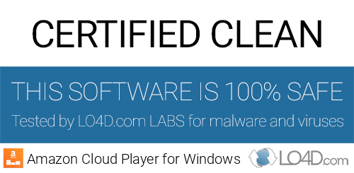 Amazon Cloud Player for Windows is free of viruses and malware.