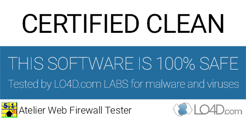 Atelier Web Firewall Tester is free of viruses and malware.